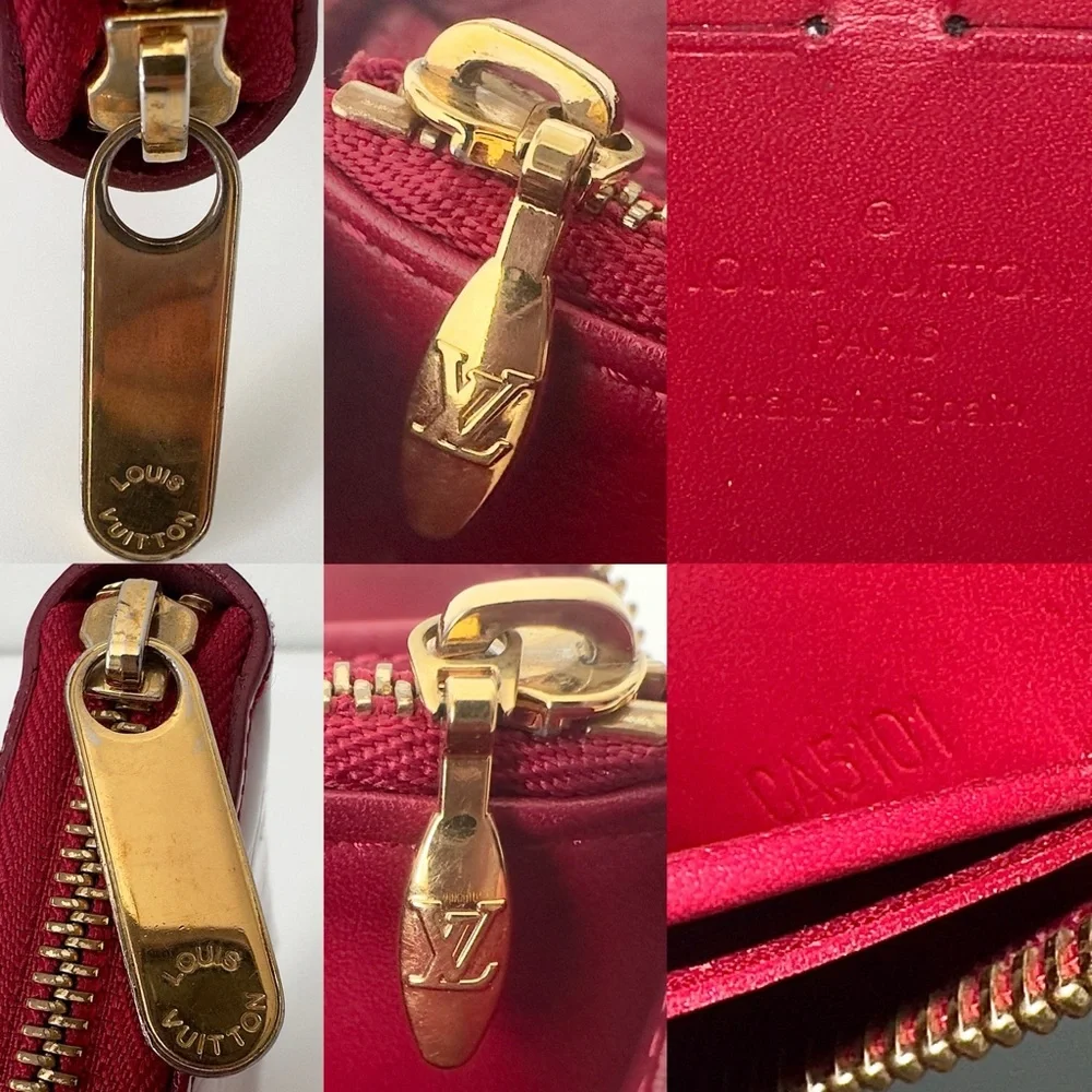 Louis Vuitton Vernis Red Zip-Around Wallet